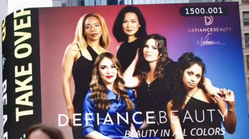 Partnership with Defiance Beauty Lands Me in Times Square